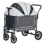 Hondenbuggy - Opvouwbaar - Voor honden & katten - Donkergrijs