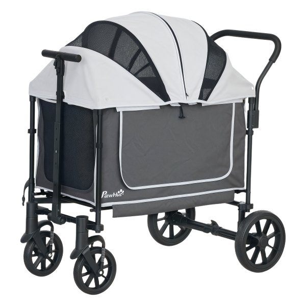Hondenbuggy - Opvouwbaar - Voor honden & katten - Donkergrijs
