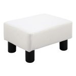 Chesterfield - Luxe Voetenbank - Synthetisch Leer – Wit