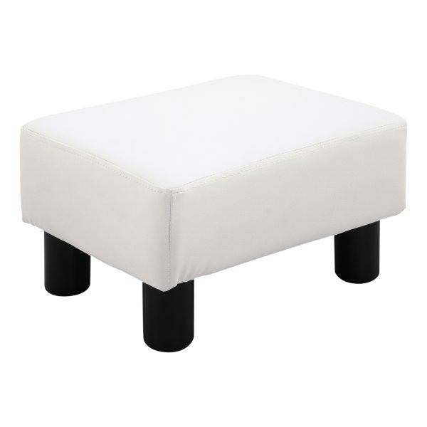 Chesterfield - Luxe Voetenbank - Synthetisch Leer – Wit