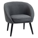 Fauteuil - Linnen look – Grijs