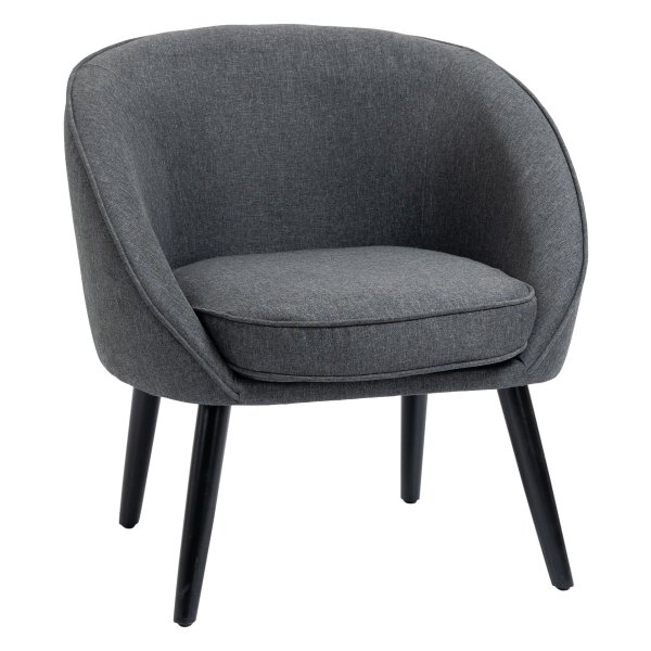 Fauteuil - Linnen look – Grijs