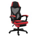 Gamestoel - Ergonomisch bureau - Verstelbare voetsteun - Zwart/Rood