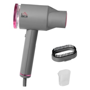 Stoomstrijkijzer met Stoomborstel - Opvouwbaar - 1520W - Grijs & Roze