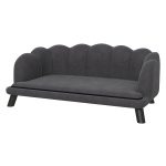 Hondenbed - ComfortPets - met rugleuning - zachte kussenhoes - donkergrijs