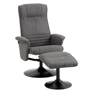 Relaxfauteuil - Comfortabel Zitten - Verstelbare Rugleuning - Donkergrijs