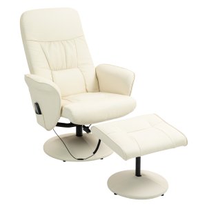 Massagestoel - Ergonomisch en trilfunctie - Crèmewit