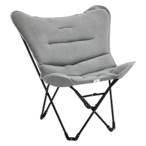 Campingstoel - Draagbaar - Picknickproof - Grijs/Wit