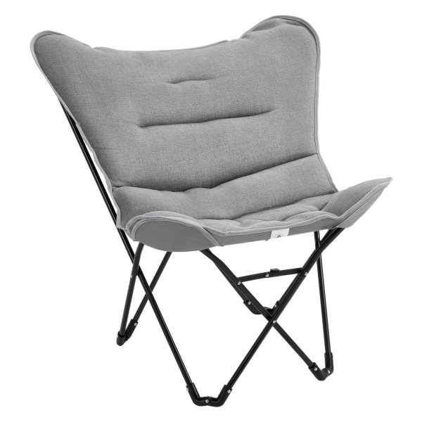 Campingstoel - Draagbaar - Picknickproof - Grijs/Wit