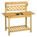 Tuinplantentafel - Uitschuifbare tafel – Roestvrijstalen gootsteen