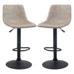 Barkrukken - Retro design - Kunstleer - Beige