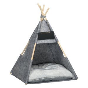 Dierenhuisje - Zacht kussen - Machine wasbaar grijs