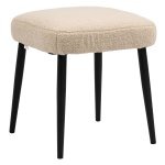 Voetenbankje - LuxeLiving - Pluche bekleding - Robuuste frame - Grijs