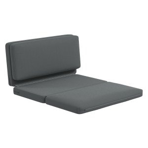 Tuinmeubelen - Opvouwbare relaxstoel - Deelbaar - Donkergrijs