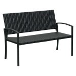 Tuinbank - Outdoor Living - Polyrotan Zitplaatsen – Stalen Frame - Zwart