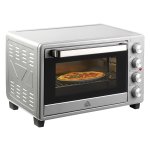 Mini-oven - ElektroMax - Draaispit - Metalen behuizing - Zilverkleurig