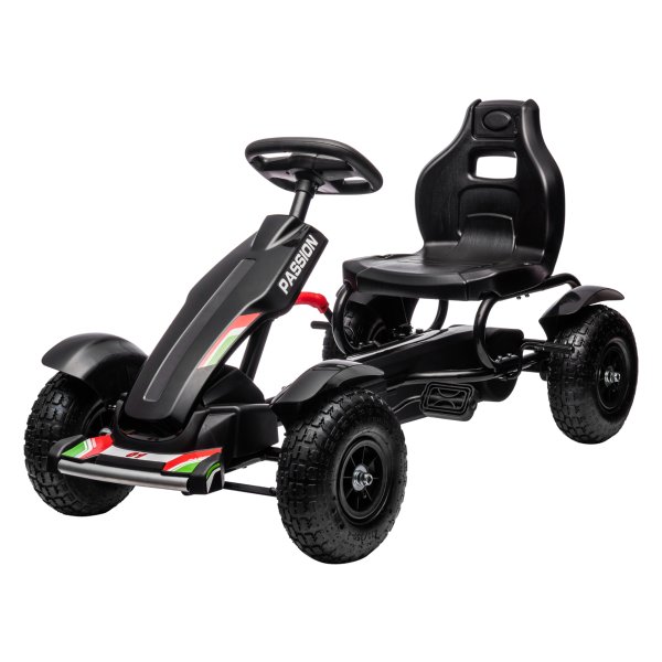 Kindergokart - Kettcar - Handremmen - Verstelbare zitting - Zwart