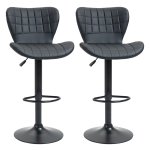 Barstoel - DesignZ - Draaibaar - Met rugleuning - Zwart