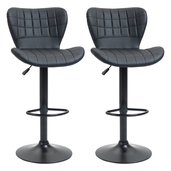 Barstoel - DesignZ - Draaibaar - Met rugleuning - Zwart