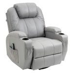 Massagestoel - Zaza Home Relax - Draaibaar met ligfunctie - Opbergruimte - Grijs