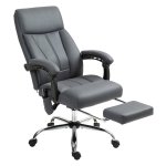 Massagestoel - Verwarmingsfunctie & Voetensteun - Donkergrijs