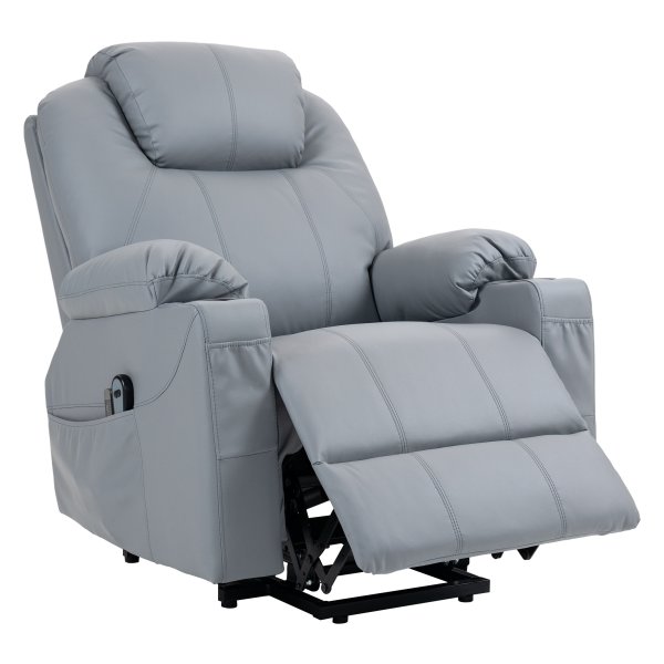 Seniorenfauteuil - Massagefunctie - Sta-op - Grijs