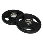 Krachttrainingsschijven - Beschermd - Rubberized - Zwart