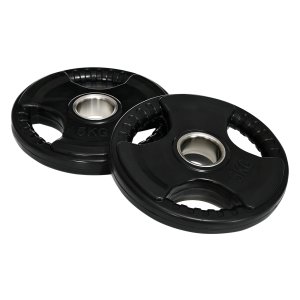 Krachttrainingsschijven - Beschermd - Rubberized - Zwart