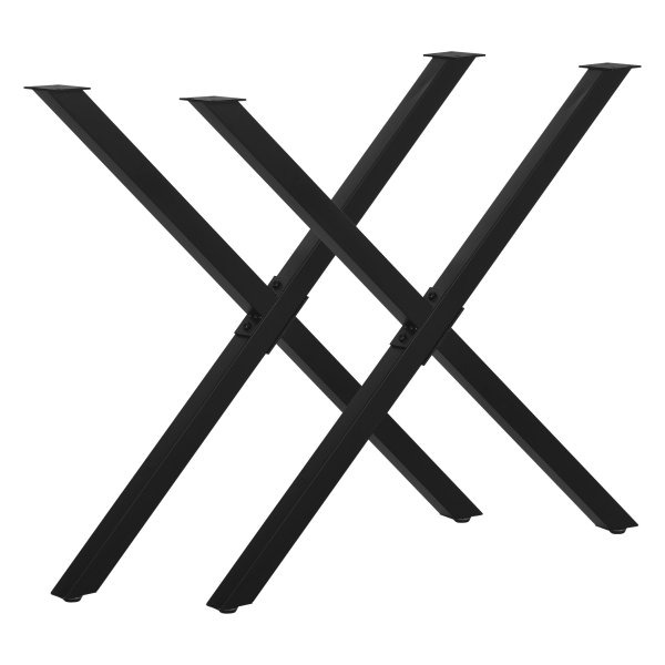Tafelpoten – Staallex - X-vormig frame – Zwart