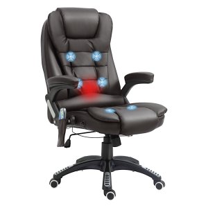 Massagestoel - Ontspanningskoning - Warmtefunctie – Draaibaar - Bruin