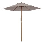 Tuinparasol - BamboeParasols - 3-fasen zonbescherming - Grijs