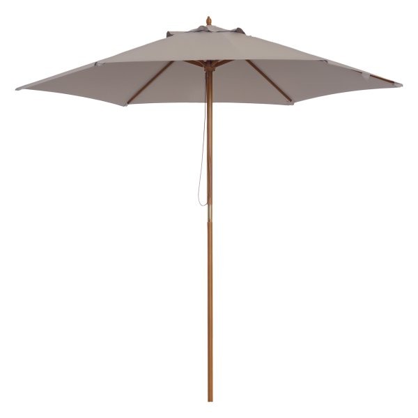 Tuinparasol - BamboeParasols - 3-fasen zonbescherming - Grijs