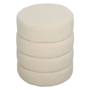 Poef - Luxueus - Imitatiebont – Beige