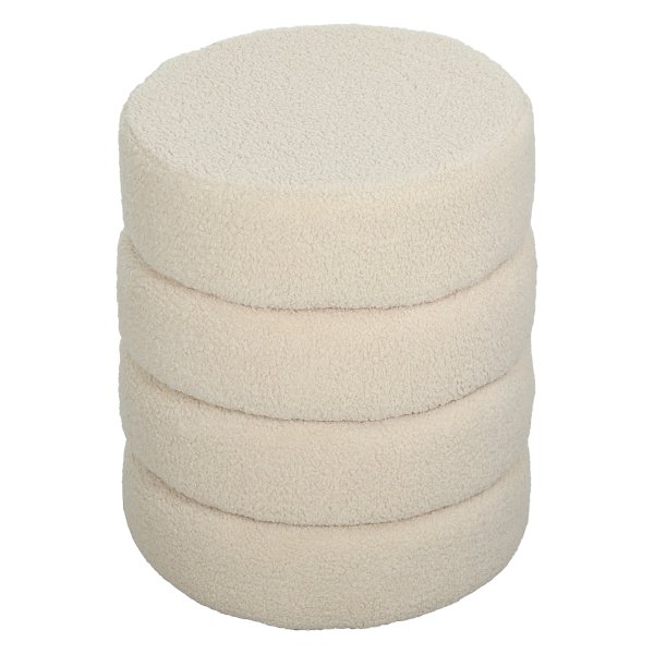 Poef - Luxueus - Imitatiebont – Beige