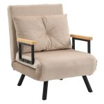Luxe fauteuil - Moderne ligstoel - Zwart/Naturel