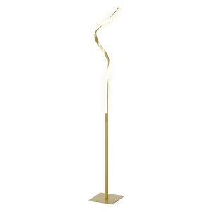 Verlichting - Staande lamp - Spiraalvormig design - Voetschakelaar - Goud