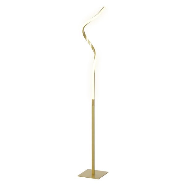 Verlichting - Staande lamp - Spiraalvormig design - Voetschakelaar - Goud