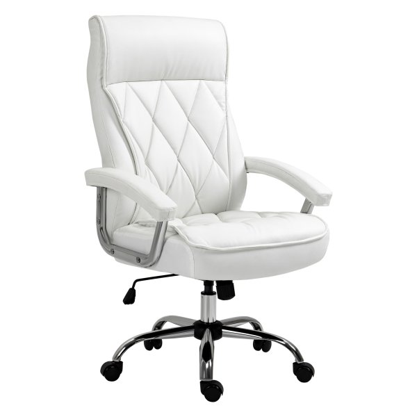 Kantoorstoel – ErgoComfort - Schommelfunctie – Hoogteverstelling - Wit