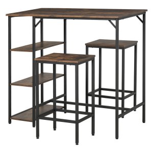 Barset - Elegant Living - 3-delig tafelset - rustieke bruinzwart