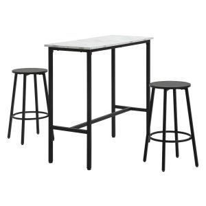Eetset - Stalen design - Modern en trendy - Zwart en wit