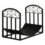 Openhaardplank - Robuust - Zwarte metalen plank - Belastbaar tot 60 kg