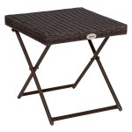 Tuinbijzettafel - BloomRattan - Opvouwbaar - Bruin