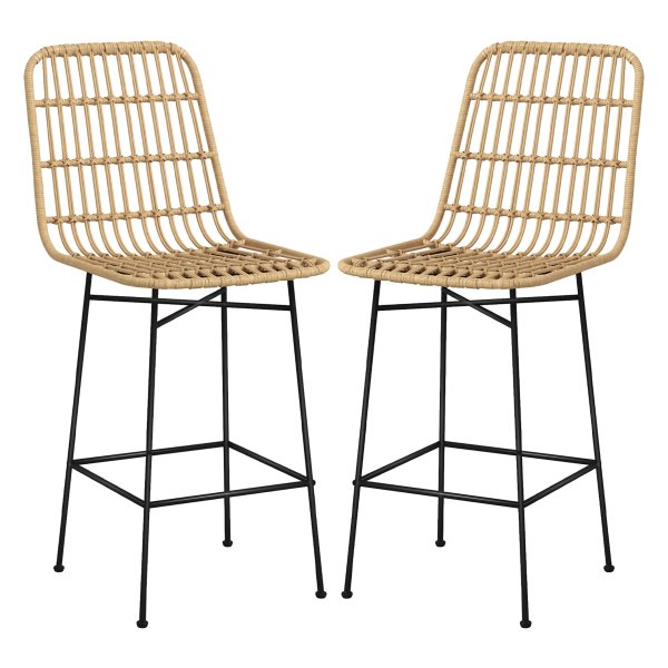 Barkruk - Boho-stijl - Natuurlijk gevlochten - Naturel