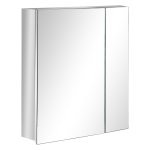 Wandkast - Elegant Living - Spiegeldeuren – 3 planken - zilver