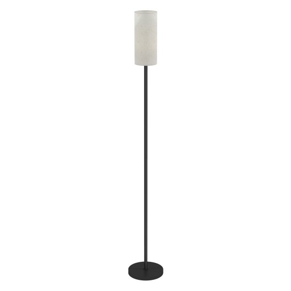 Wit Linnenlook lampenkap - Stijlvol design - Voetschakelaar - Wit