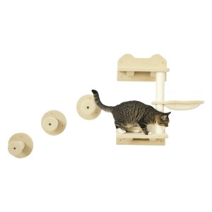 Klimwand - Kattenplezier - Duiktoren - Krabpalen - Beige & Crème Wit