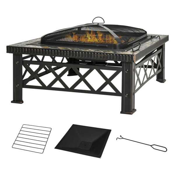 Tuinhaard - Barbecook - Grillfunctie - Vonkbescherming - Zwart