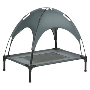 Hondenbed - Luxe Hondenlounge - Verhoogd en overdekt - Grijs