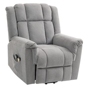 Massagestoel - Elektrische liftfunctie - Massagefunctie - Donkergrijs