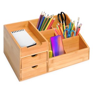 Bureauopberger - OrganizerPro - 2 laden - Houtgroen